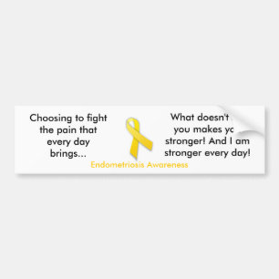 Choosing to fight the pain ...Endo Awareness Bumper Sticker