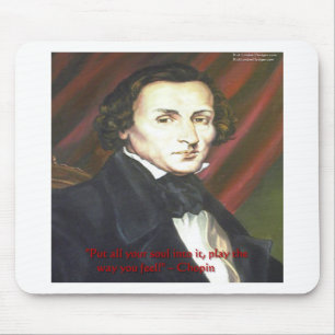 Chopin How To Play Quote Gifts Cards & Tees Mouse Pad