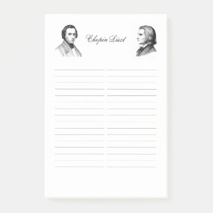 Chopin Liszt shopping list Post-it Notes