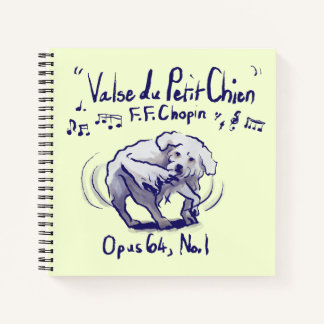 Chopin Minute Waltz Spiral Notebook