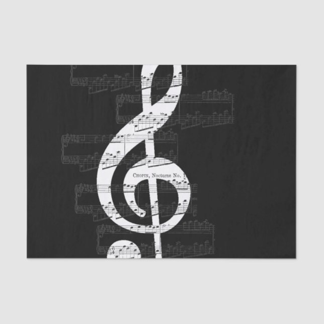 Chopin Nocturne Treble Clef Op. 9, No. 1 Tissue Paper (Front)