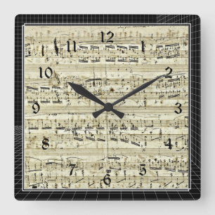 Chopin -  Polonaise Square Wall Clock