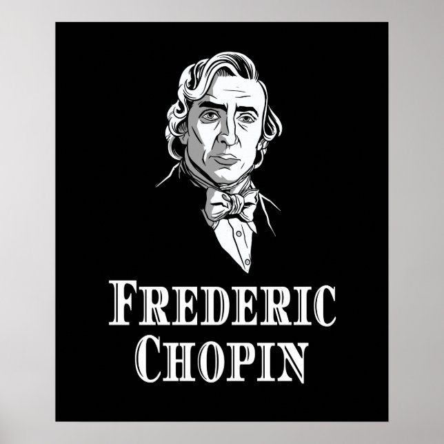 Chopin Portrait Classical Music Poster (Front)