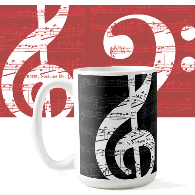 Chopin Romantic Nocturne Treble Clef Op. 9, No. 1  Coffee Mug (Creator Uploaded)