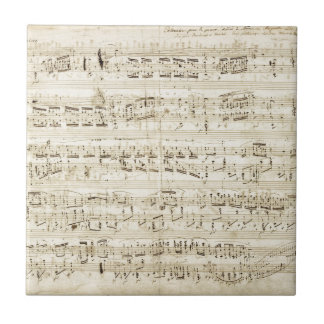 Chopin Sheet Music Ceramic Tile