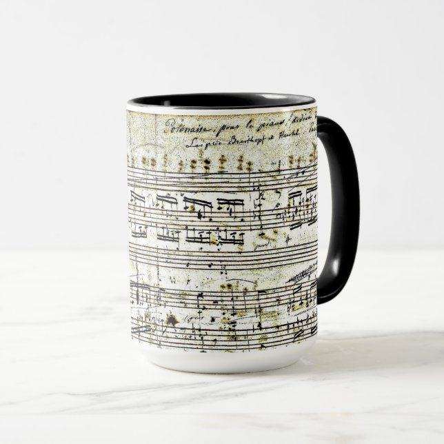 Chopin's "Polonaise" music design Mug (Front Right)