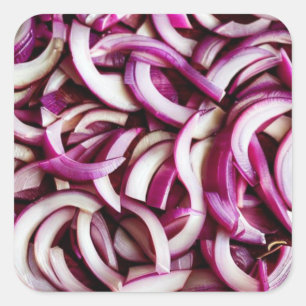 Chopped Red Onions Square Sticker