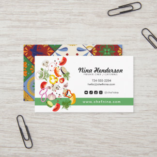 Chopped Veggie Chef or Catering or Restaurant Business Card