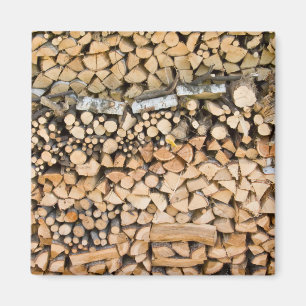 Chopped wood on a pile magnet