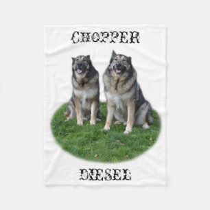 Chopper and Diesel -  Happy Brothers Fleece Blanket