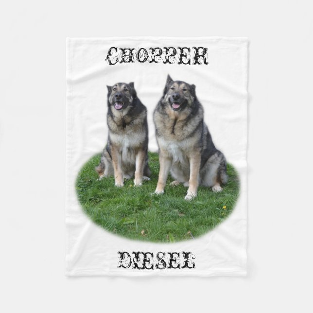 Chopper and Diesel -  Happy Brothers Fleece Blanket (Front)
