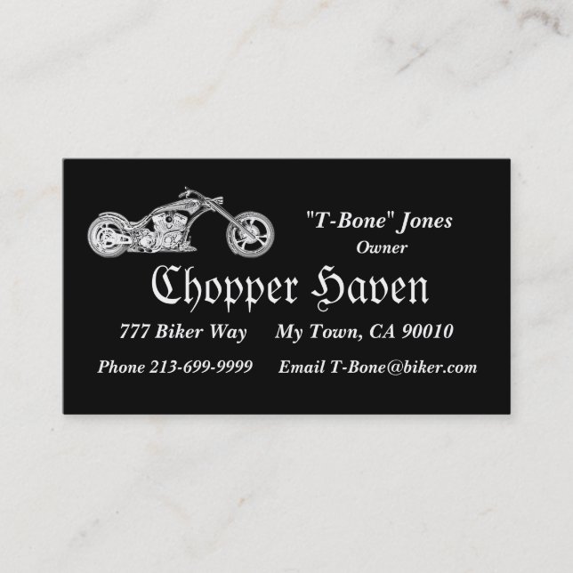 Chopper Business Card (Front)