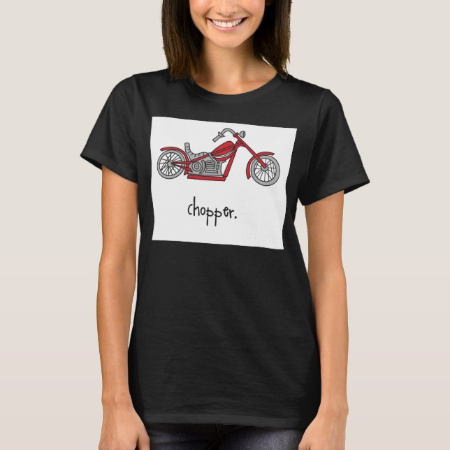 chopper. cool hip red motorcycle biker toddler tee (Front)