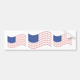 Chopper-Flag-Wave Bumper Sticker