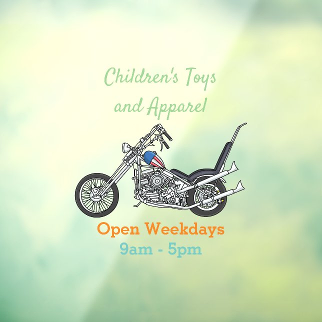 Chopper Motorcycle 1950 cartoon illustration (Sheet 3)