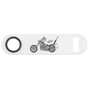 Chopper Motorcycle 1950 cartoon illustration
