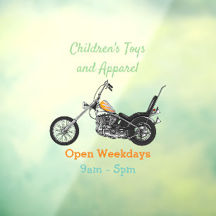 Chopper Motorcycle 1950 cartoon illustration