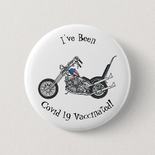 Chopper Motorcycle 1950 cartoon illustration 6 Cm Round Badge