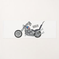 Chopper Motorcycle 1950 cartoon illustration