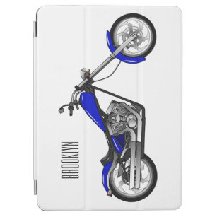 Chopper motorcycle cartoon illustration iPad air cover