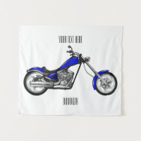Chopper motorcycle cartoon illustration