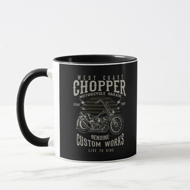 Chopper Motorcycle, Mug (Left)