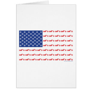 Chopper Motorcycle Patriotic Flag