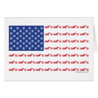 Chopper Motorcycle Patriotic Flag