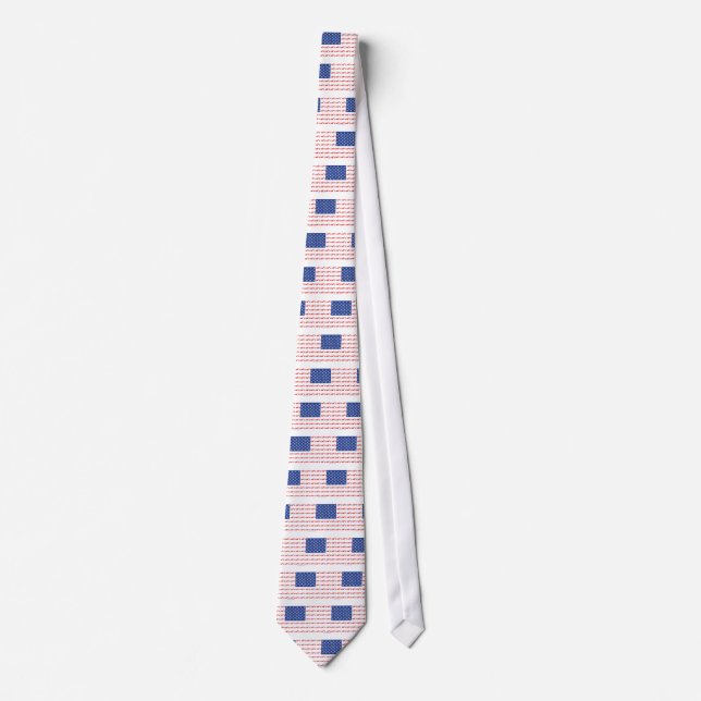 Chopper Motorcycle Patriotic Flag Tie (Front)