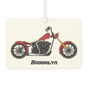 Chopper style motorcycle illustration car air freshener