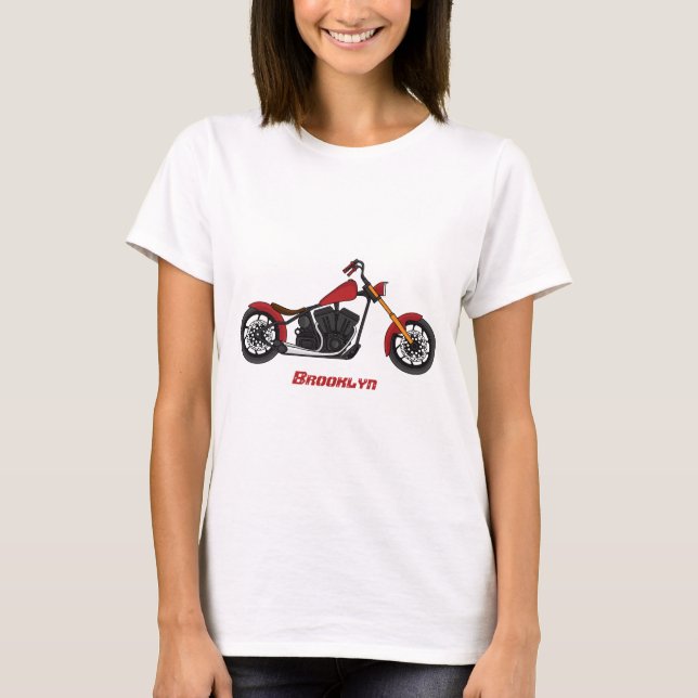 Chopper style motorcycle illustration T-Shirt (Front)