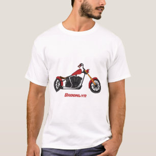 Chopper style motorcycle illustration T-Shirt