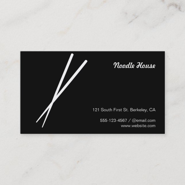 Chopsticks Business Card (Front)