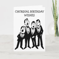 Chordial Birthday Black and White Men's Quartet