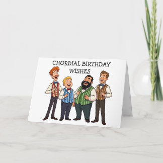 Chordial Birthday Modern Men's Quartet Card
