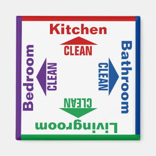 Chore Housecleaning Fun Game Magnet