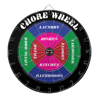 Chore Wheel Dartboard with Customisable Chores