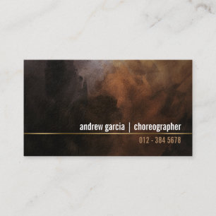 Choreographer Dance TalentSkills Grunge GoldStripe Business Card