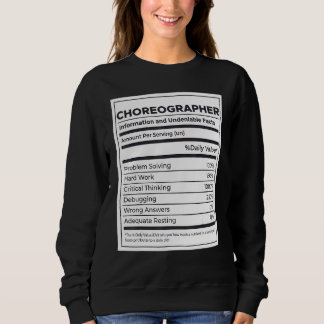 Choreographer Nutrition Information Sweatshirt