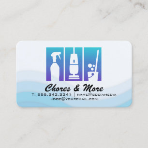 Chores Maid Janitorial Services Business Card