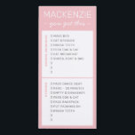 Chores Routine AM PM Daily To Do List Pink Magnetic Notepad<br><div class="desc">Simple but organised and useful chore chart and responsibility tracker checklist on a magnetic notepad with sections for morning and afternoon or evening routines to make it easy to read and more inspiring than one long list. Change the titles of each section to suit your own daily needs, and edit...</div>