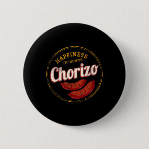 Chorizo Retro Sausage Vintage Bbq Gourmet Byrbecue 6 Cm Round Badge