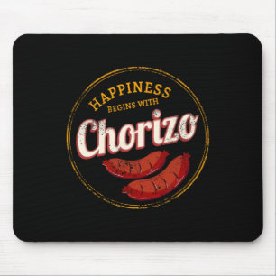 Chorizo Retro Sausage Vintage Bbq Gourmet Byrbecue Mouse Pad