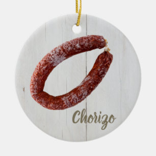 Chorizo Sausage Ceramic Ornament