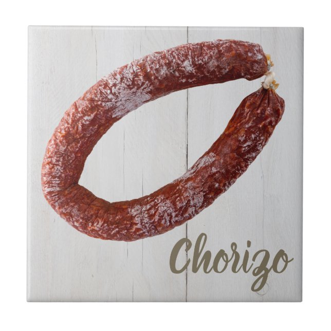 Chorizo Sausage Ceramic Tile (Front)