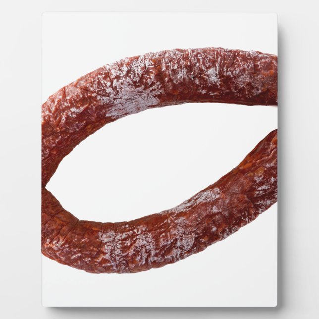Chorizo sausage isolated as Cut Plaque (Front)