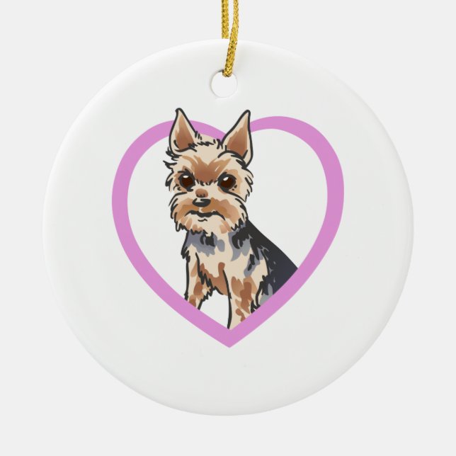 CHORKIE CERAMIC TREE DECORATION (Front)