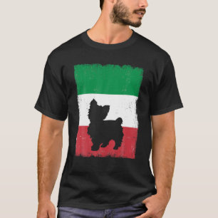 Chorkie Dog Italy Flag Italian Vintage Mum Dad T-Shirt