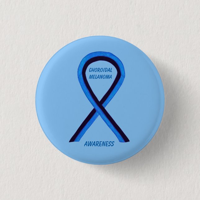 Choroidal Melanoma Awareness Ribbon Angel Pin (Front)