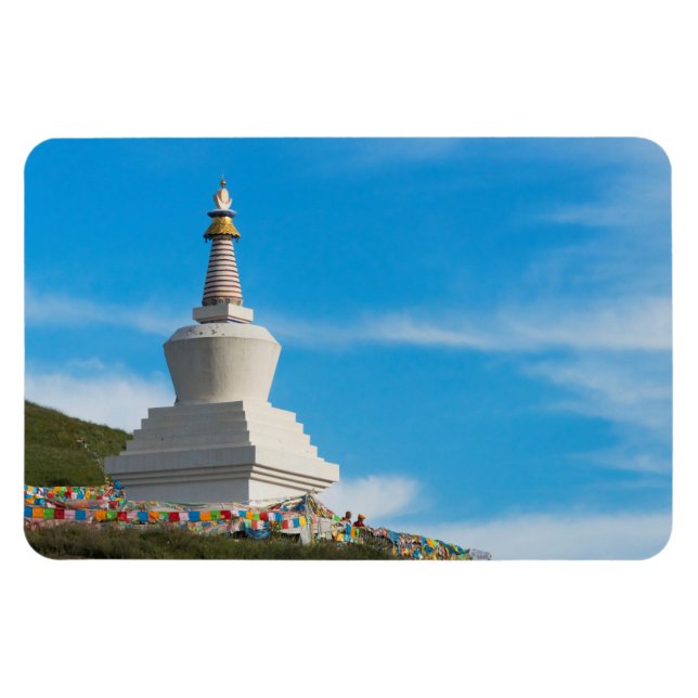 Chorten of Tagong Monastery Magnet (Horizontal)